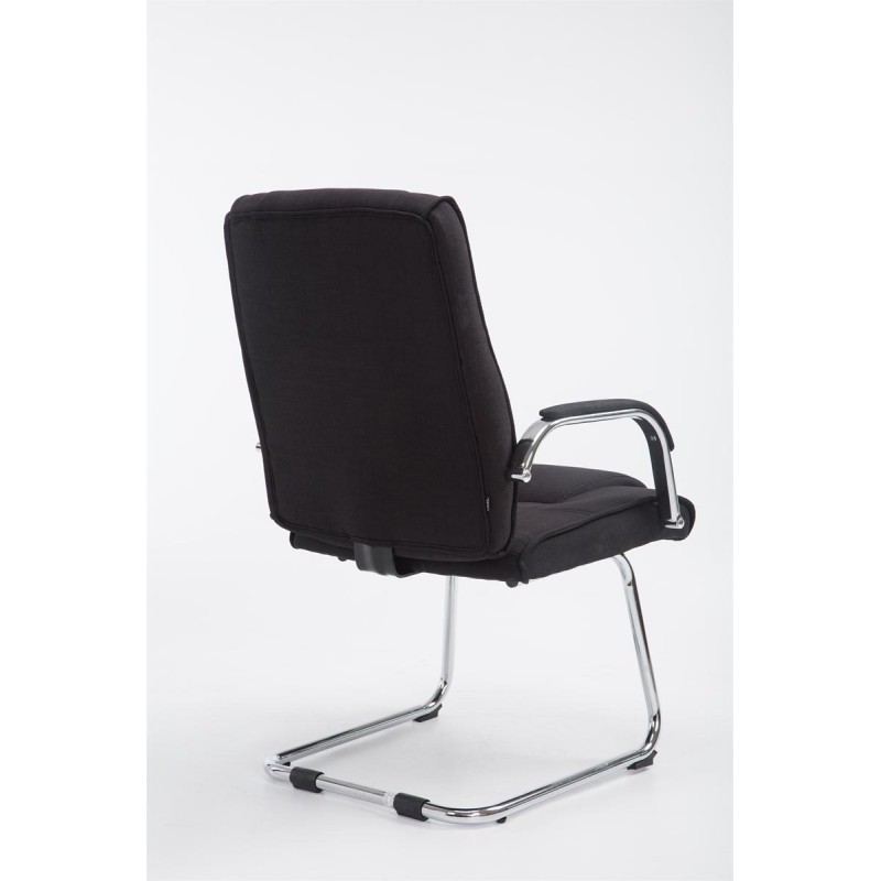 Silla de visita Attila en tela negra