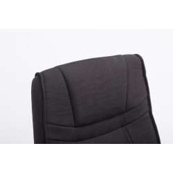 Silla de visita Attila en tela negra