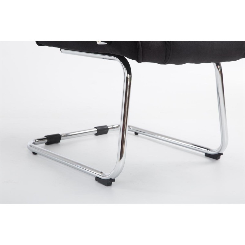 Silla de visita Attila en tela negra