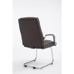 Silla de visita Attila en tela gris oscuro