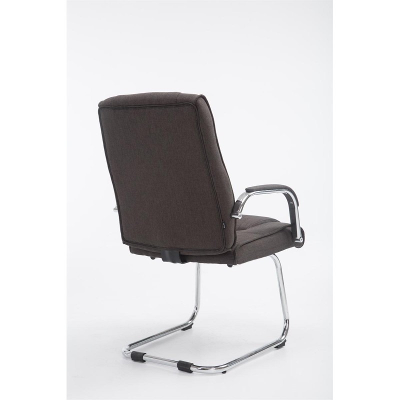 Silla de visita Attila en tela gris oscuro