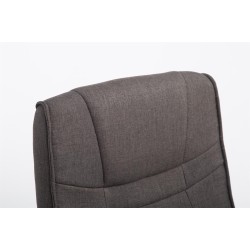 Silla de visita Attila en tela gris oscuro