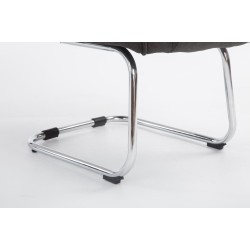 Silla de visita Attila en tela gris oscuro