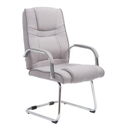 Silla de visita Attila en tela gris