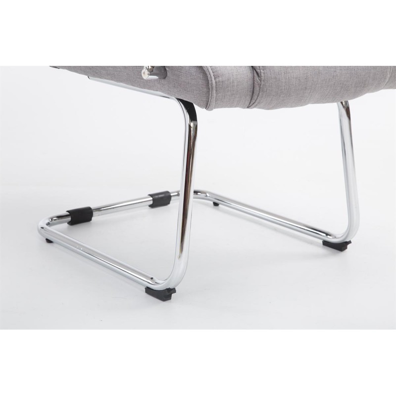 Silla de visita Attila en tela gris