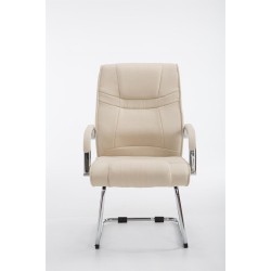 Silla de visita Attila en tela color crema