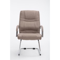 Silla de visita Attila en tela color topo