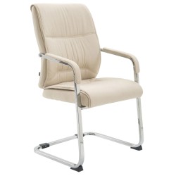 Silla de visita Anubis XL en tela color crema