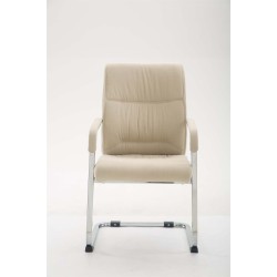 Silla de visita Anubis XL en tela color crema