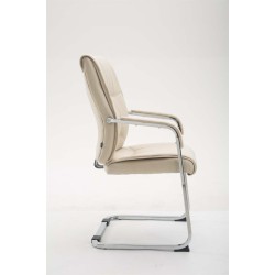 Silla de visita Anubis XL en tela color crema
