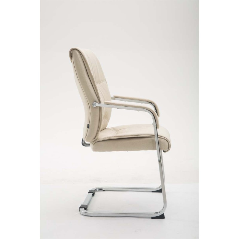 Silla de visita Anubis XL en tela color crema