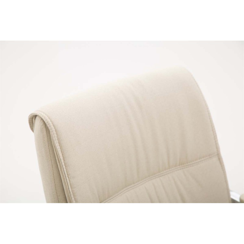 Silla de visita Anubis XL en tela color crema