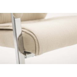Silla de visita Anubis XL en tela color crema