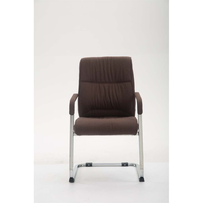 Silla de visita Anubis XL en tela marrón