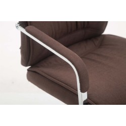 Silla de visita Anubis XL en tela marrón