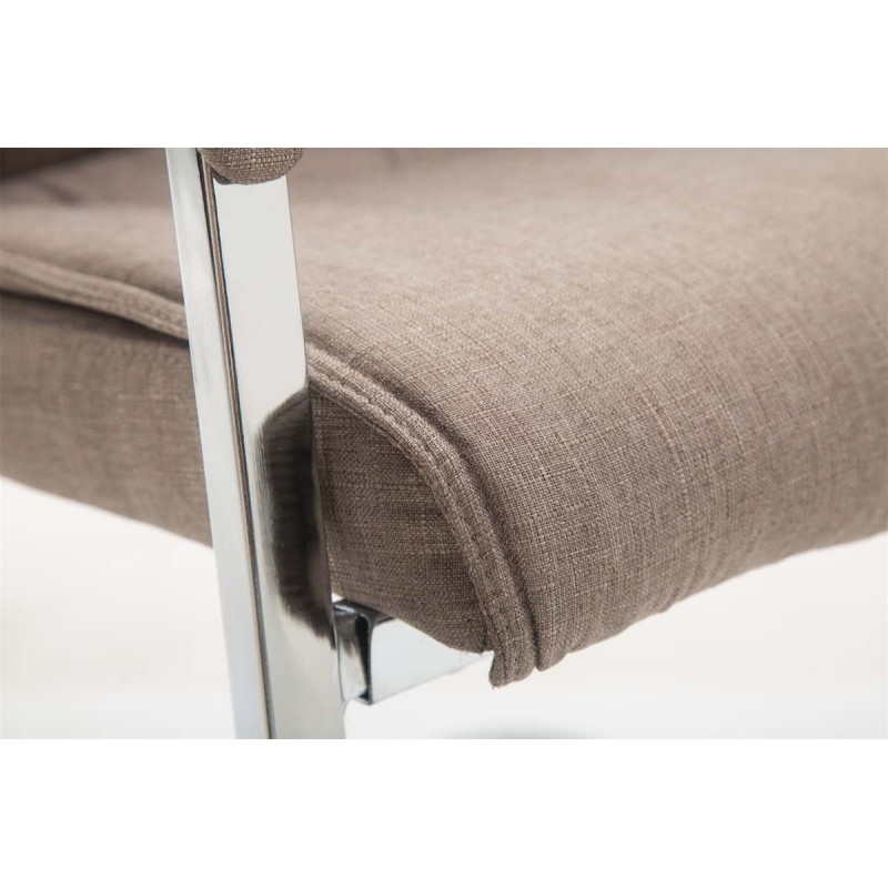 Silla de visita XL Anubis en tejido topo