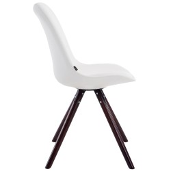 Silla de visita redonda blanca Cappuccino de Laval