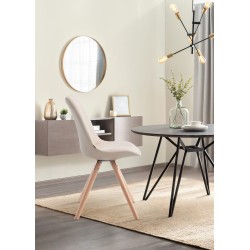 Silla de visita redonda Laval Natura color crema