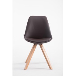 Silla de visita Laval Natura Square marrón