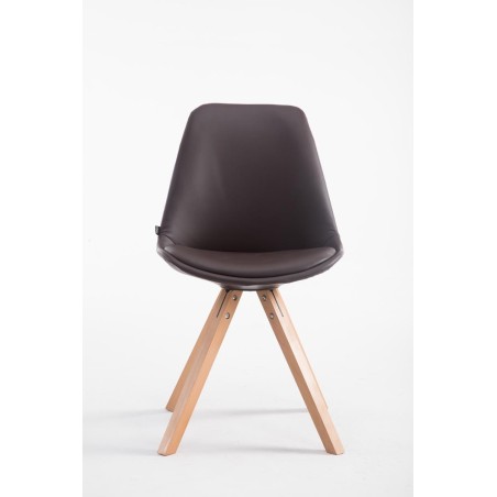 Silla de visita Laval Natura Square marrón