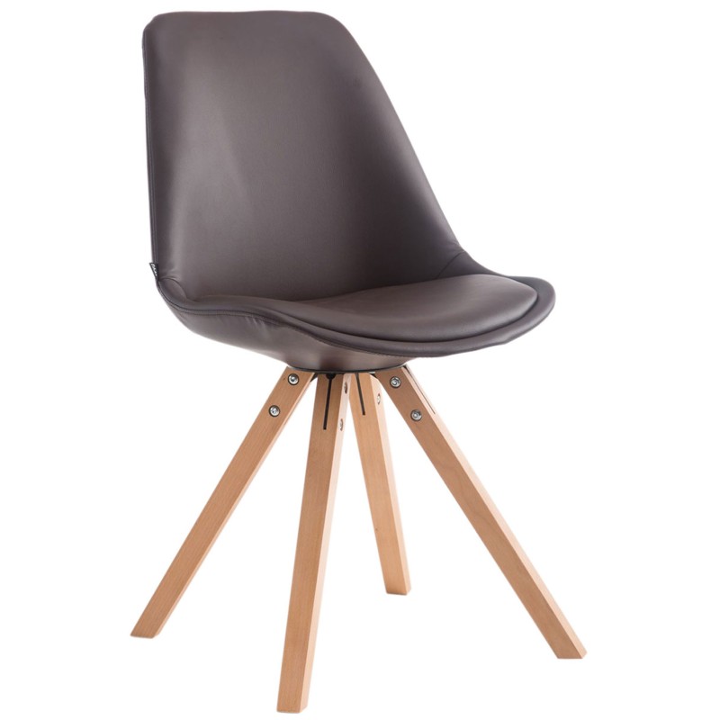 Silla de visita Laval Natura Square marrón