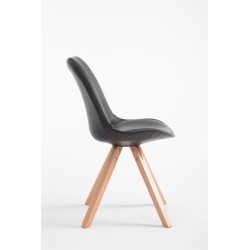 Silla de visita Laval Natura Square negra