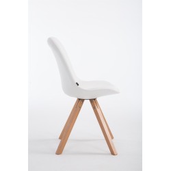 Silla de visita Laval Natura Square blanca