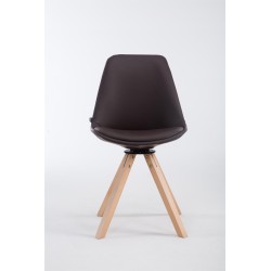 Silla de visita giratoria Calais Natura Square marrón