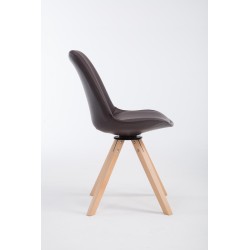 Silla de visita giratoria Calais Natura Square marrón