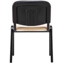 Silla de visita Ken V2 en tela color crema