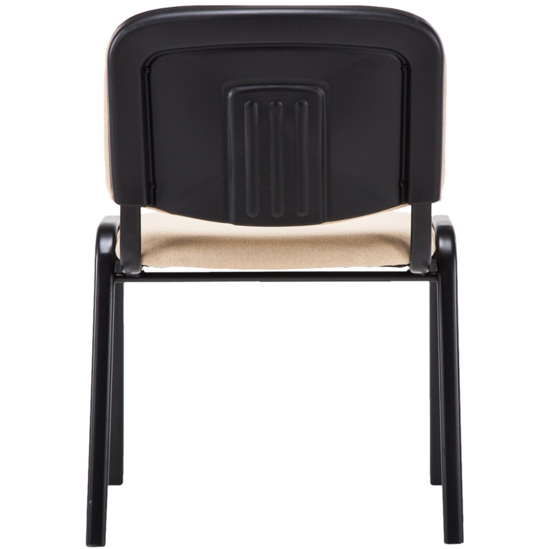 Silla de visita Ken V2 en tela color crema