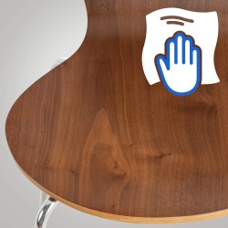 Juego de 4 sillas de visita Calisto de nogal