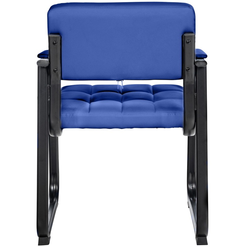 Silla de visita Canada B en piel sintética azul