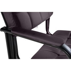 Silla de visita Canada B en piel sintética marrón