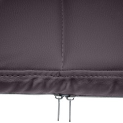 Silla de visita Canada B en piel sintética marrón