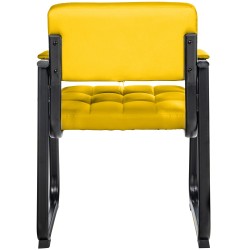 Silla de visita Canada B en piel sintética amarilla