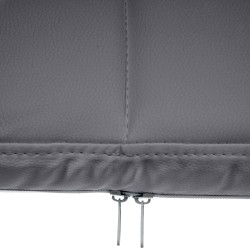 Silla de visita Canada B en piel sintética gris