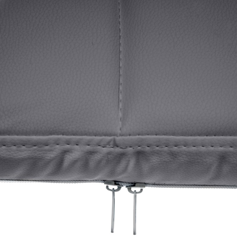 Silla de visita Canada B en piel sintética gris