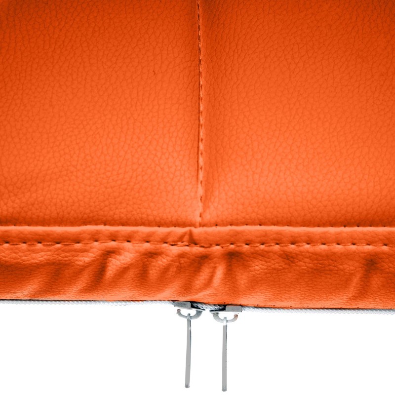 Silla de visita Canada B en piel sintética color naranja