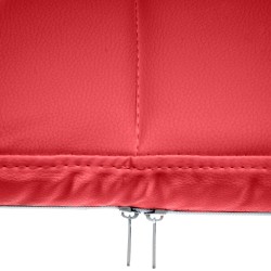 Silla de visita Canada B en piel sintética roja