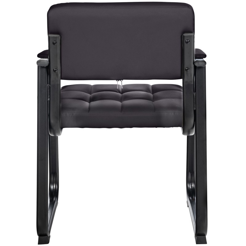 Silla de visita Canada B en piel sintética negra