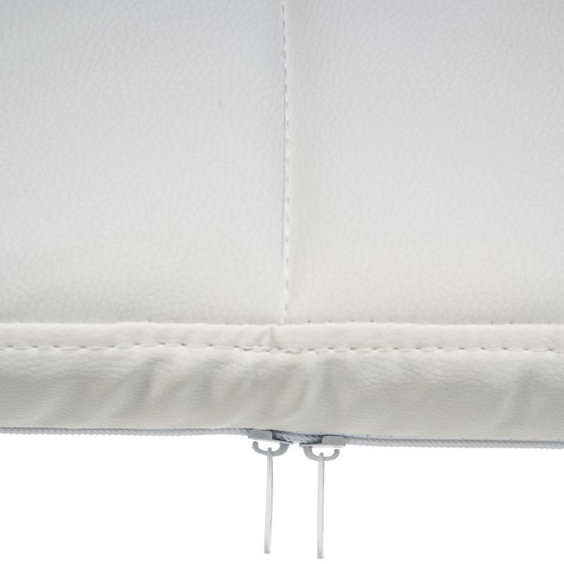 Silla de visita Canada B en piel sintética blanca