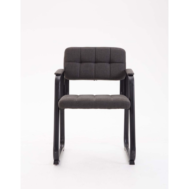 Silla de visita Canada B en tela gris oscuro