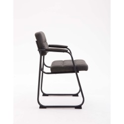 Silla de visita Canada B en tela gris oscuro