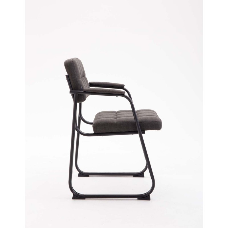Silla de visita Canada B en tela gris oscuro