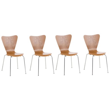 Juego de 4 sillas de visita de roble Calisto