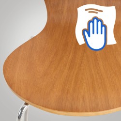 Juego de 2 sillas de visita Calisto en roble