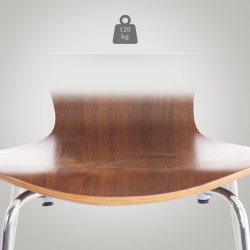 Juego de 2 sillas de visita Calisto de nogal