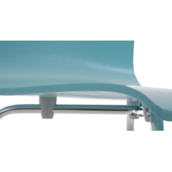 Juego de 4 sillas de visita Pepe en azul claro