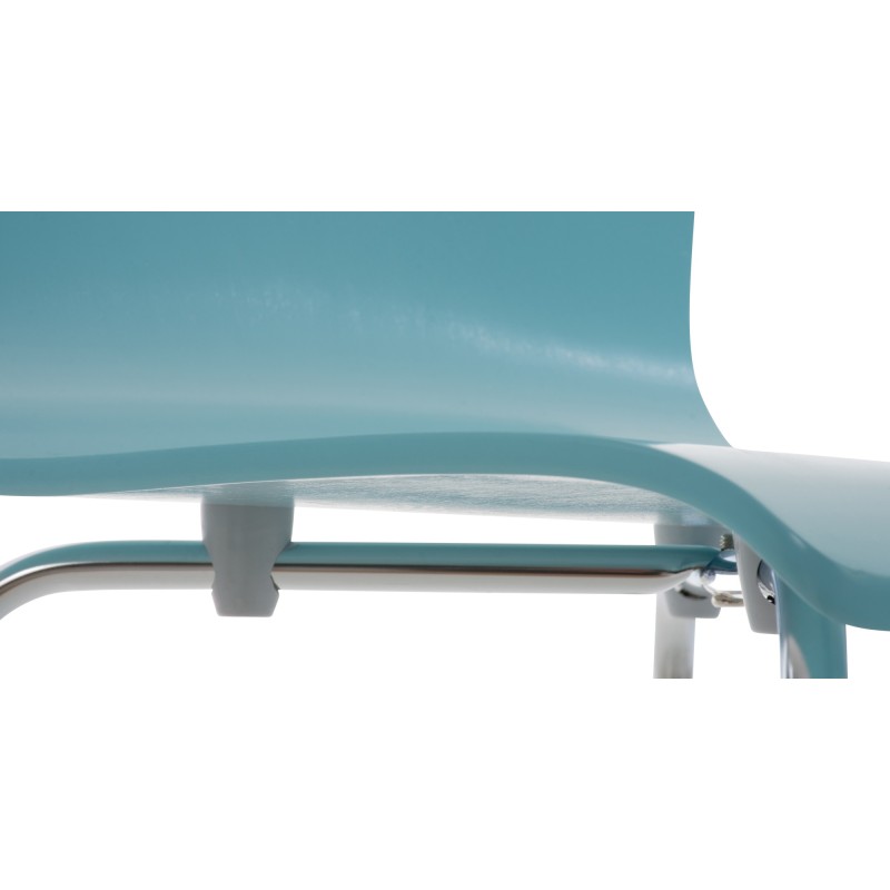 Juego de 4 sillas de visita Pepe en azul claro